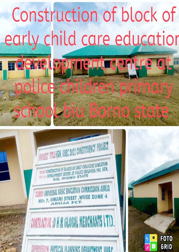 Construction Of Blocks Of Early Child Care Education Development Centre At Police Children Primary School, Biu, Biu Lga, Borno State