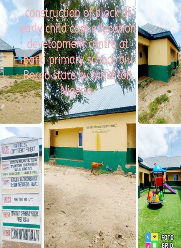 Construction Of Blocks Of Early Child Care Education Development Centre At Barki Primary School, Biu Lga, Borno State