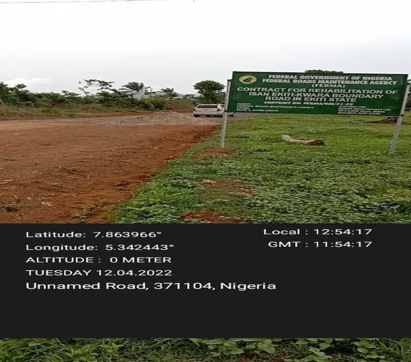 Rehabilitation Of Isan Ekiti-Kwara Boundry Road, Ekiti State.